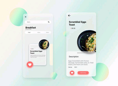 UI Food Delivery App 3d app design typography ui ux