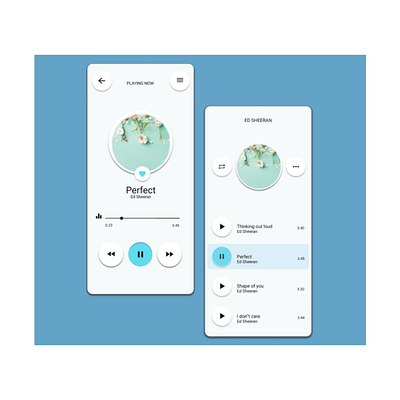 Music Streaming App app color palette design typography ui ux