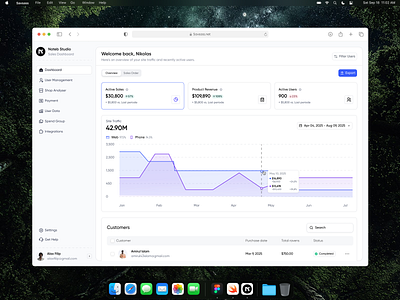 Nateb Studio Product Design dashboard dashboard ui design product design sass sass product ui