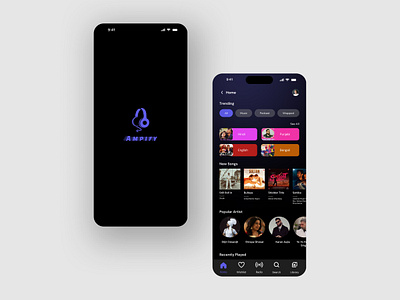 Music App Interface figma mobileappdesign musicapp musicui uiux userinterface