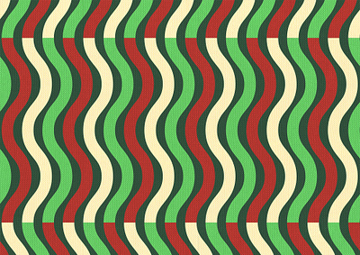 Geometric apples pattern apples beige drawing green red stripes