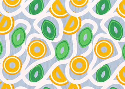 Abstract oranges pattern abstract drawing green lavender orange oranges