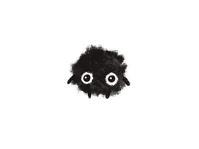 Coal black book brush cartoon character coal cute digital art doodle eyes fire graphic design illustration kids monster procreate simple texture watercolor