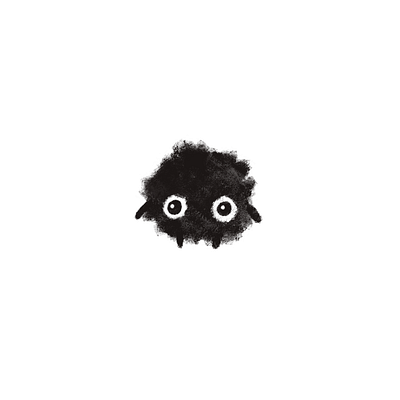 Coal black book brush cartoon character coal cute digital art doodle eyes fire graphic design illustration kids monster procreate simple texture watercolor