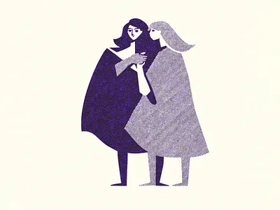 Hand in Hand character girl hand illustration people