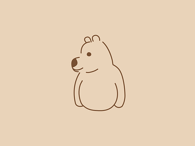 Bear Icon animal bear cute hand drawn handdrawn happy icon icons illustration line linework minimal wild