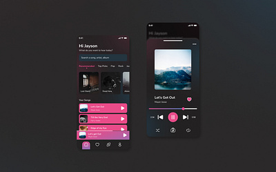 Music Player - Concept App app app design branding concept design creative design figma graphic design interface mobile mobile design music music app music player u ui ui ux