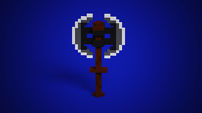 Voxel Axe for sandbox nft sandbox voxel art