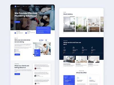 Emergency Plumbing Service Website Template 2022 australia contractor contractor business design service template trade trade business trades business tradie ui ux web web template webdesign website