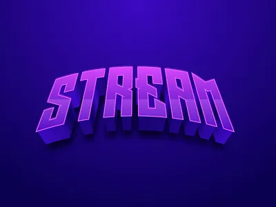 3D Gaming Style Text Effect Design 3d background dark effects depth editable effects font gaming graphic style landscape modern stream streaming text text effect text style type typeface vector wallpaper