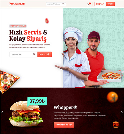 Yemeksepeti Redesign Concept ui ux