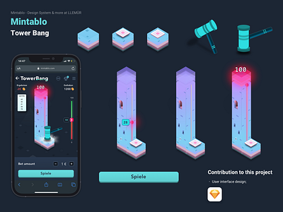 Tower Bang game for Mintablo design game ui ux