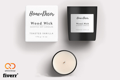 Candle Label Design box branding candle design fiverr glass candle graphic design label packaging design