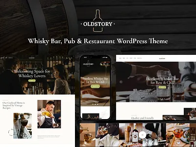 OldStory - Whisky Bar | Pub | Restaurant WordPress Theme blog business design illustration logo web design webdesign wordpress wordpress theme wordpress themes