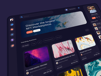 NFTs Marketplace Website branding graphic design logo motion graphics ui