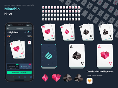 High Low game for Mintablo design ui ux