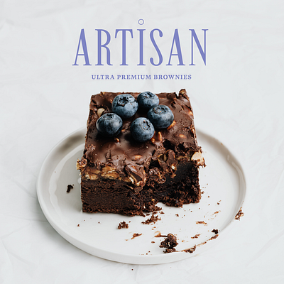 Artisan Brownies bakery branding brownie chocolate design graphic design high end logo luxury minimal pastry type typography