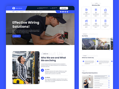 Emergency Electrical Service Website Template 2022 australia contractor contractor business design emergency service template trade trades business tradie ui ux web web template webdesign website website template