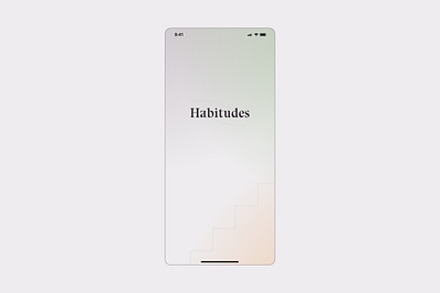 Habitudes - SplashScreen app application figma habits habitudes illustration minimalism ui