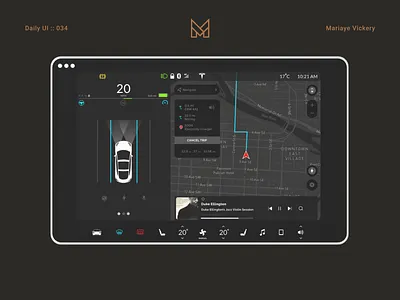 Daily UI :: 034 car daily ui daily ui 034 dailyui dailyui034 dailyuichallenge dash dashboard tesla ui ui design uidesign