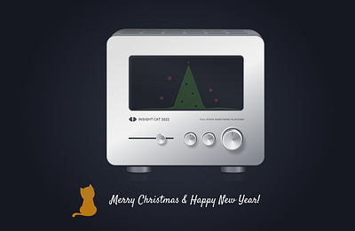 Merry Christmas & Happy New Year! branding design figma illustration monitor postcard vector