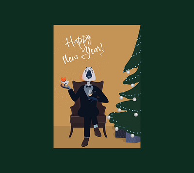 Happy New Year design graphic design illustration minimalism ui ux vector