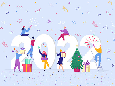 HAPPY NEW YEAR 2022 2022 2d adobe illustrator character graphic design illustration illustration art new year vector