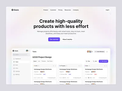 Task Management Website agency website ai task assistant design company website engaging landing page ui homepage landing page minimalist uiux design modern landing page ui productivity tool design saas saas landing page saas website design software landing page design software website design task management ui ui ux web design website website design
