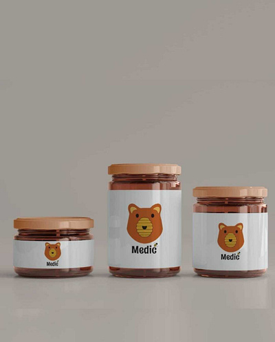 Medic honey brand logo bear brand branding design honey icon illustration illustrator logo logo design logodesign logotype