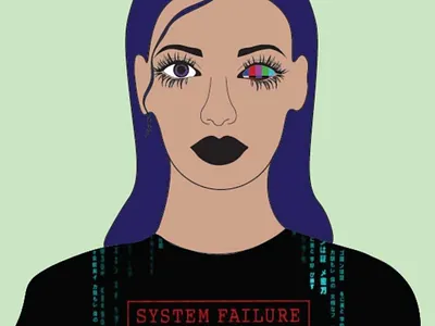 Glitch design drawing error glitch illustration illustrator portrait social society