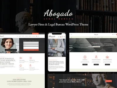 Abogado - Lawyer Firm & Legal Bureau WordPress Theme blog business design illustration logo web design webdesign wordpress wordpress theme wordpress themes