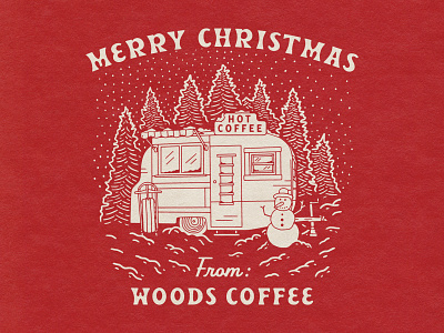 Merry Christmas - Woods Coffee branding christmas coffee holiday merch packaging woods coffee