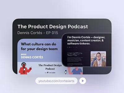 Product Design Podcast Feature advice career design podcast early designer first designer leader podcast product design story tips tricks video