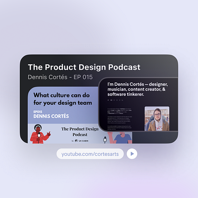 Product Design Podcast Feature advice career design podcast early designer first designer leader podcast product design story tips tricks video