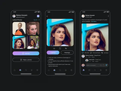 Social Media App app design e commarce app facebook app figma instagram app mobile app mobile app design mobile apps mobile ui app social app social media ui design ux design