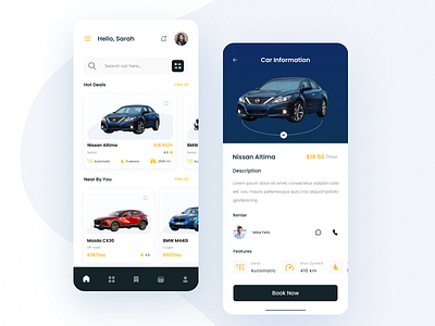 Car Rental App UI Design appdesign car carrental design interfacedesign ui uidesign uiux uiuxdesign