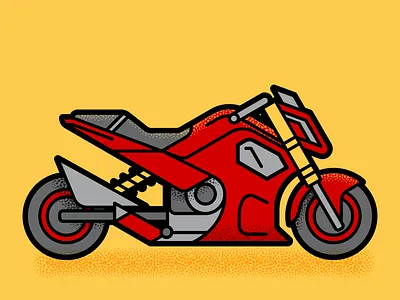 Race Grom brushes clean colorful cute fast fun geometric honda illustration illustrator modern monoweight motorcycle simple texture