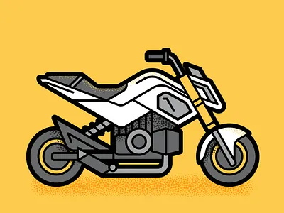 Honda Grom adobe clean colorful cute fast fun geometric grom honda illustration illustrator mini modern monoweight motorcycle simple speed texture