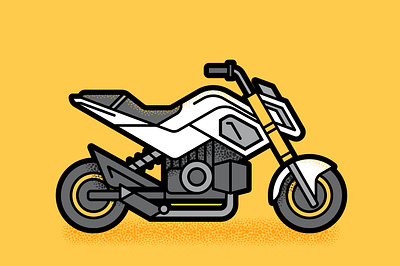 Honda Grom adobe clean colorful cute fast fun geometric grom honda illustration illustrator mini modern monoweight motorcycle simple speed texture