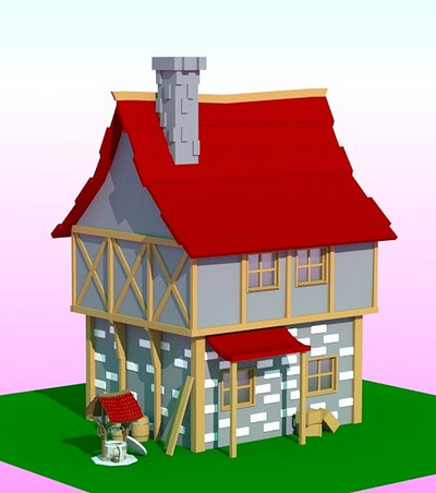 3D house and well 3d design