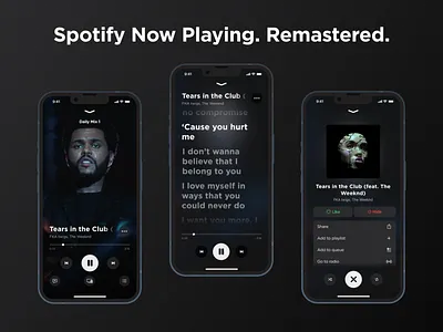Spotify Now Playing Redesigned app app design apple music design music redesign concept spotify ui ux