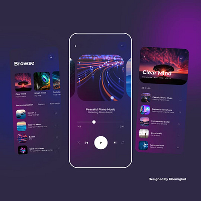 Music Playlist graphic design ui