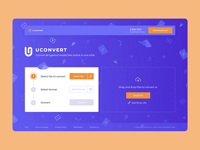 File converter animation blue conversion convert converter converting download drag and drop files format loading media mentalstack online ui upload