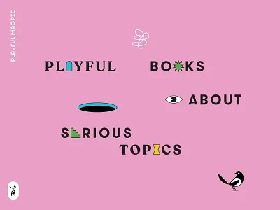 Playful Magpie 02 branding design geometry illustration layout logo pattern type