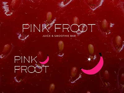 Pink Froot branding design fruit graphic design juice logo small business typography