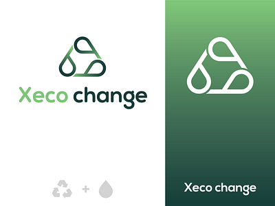 Xeco change logo branding branding design burnoil christmas forest graphic design graphic designer green hellodribbble logo logobrand merry crismas nature oil original recyclage recycle trend viral