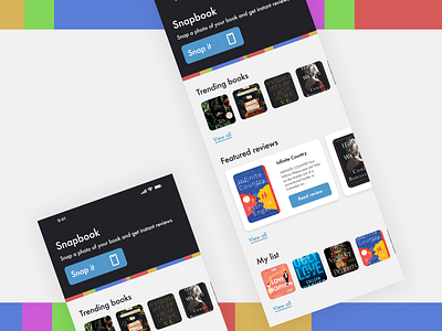 Snapbook creative mobile ui ux