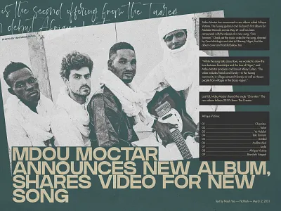 Tala Tannam announcement band design music typography