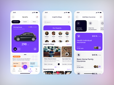 Insurance App Desing app app design insurance insurance app insurance app design insurance management insurance mobile app mobile app