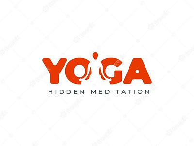 Yoga logo branding design gradient healthy hidden illustration logo meditation nature religion typography vector yoga